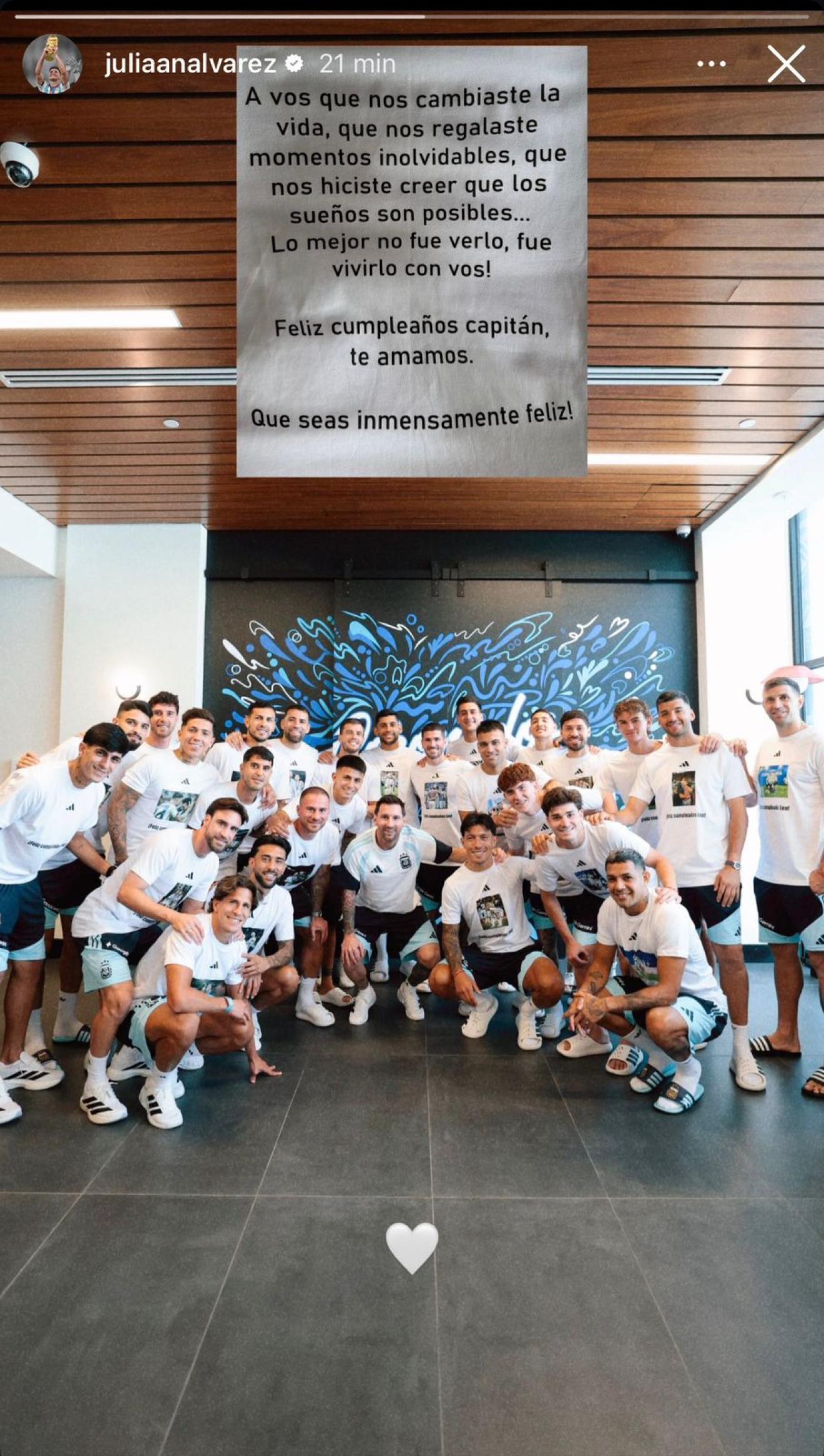 El gesto de sus compañeros argentinos que emocionó a Lionel Messi en su cumpleaños