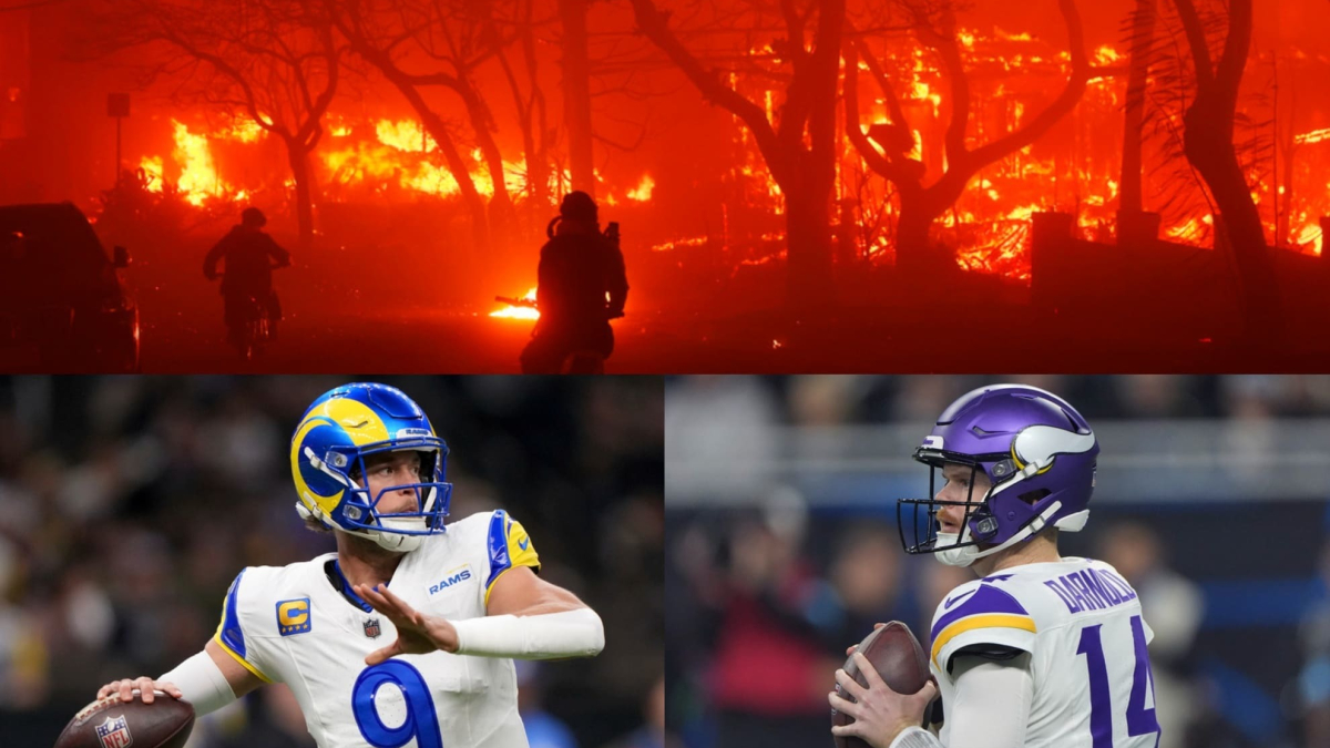 Fire Scene From Rams Rams vs. Vikings: Wildfire threat looms over Monday Night showdown | MARCA