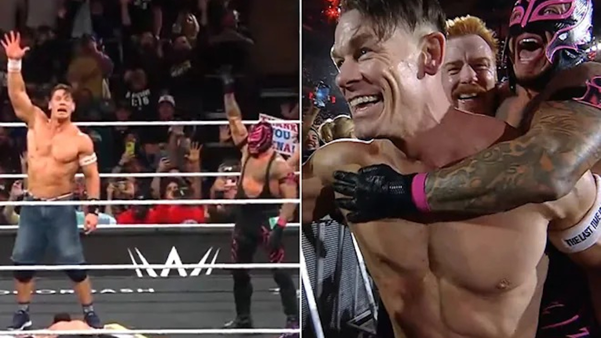 John Cena wins on his last Monday Night RAW with the help of Rey ...