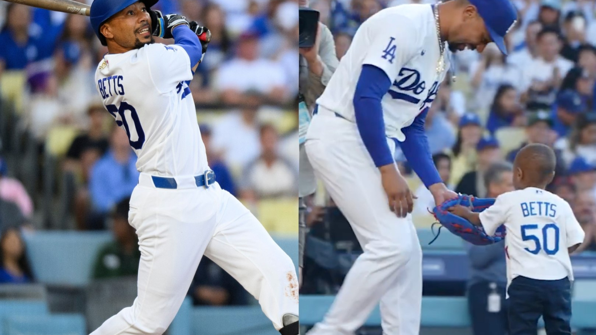 Mookie Betts' son steals the show with heartwarming first pitch at Dodger Stadium