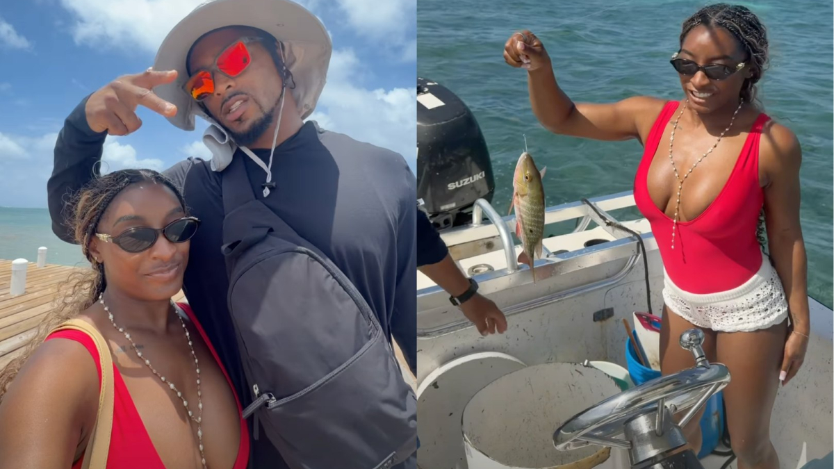 Bad Bunny helps Simone Biles and Jonathan Owens catch their dinner