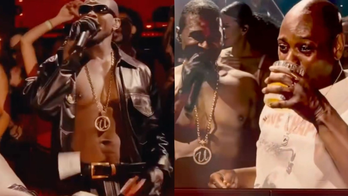 Usher’s hilarious reaction after he unexpectedly spotted Dave Chappelle in the crowd during a concert