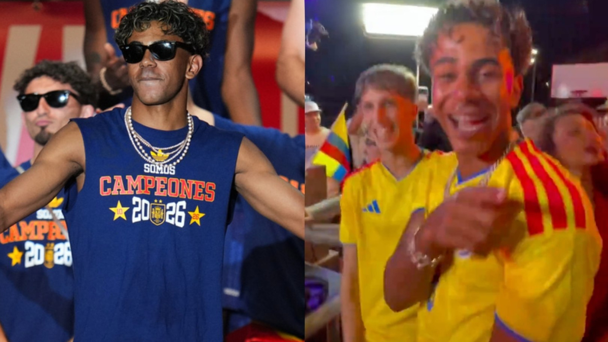 Lamine Yamal sings with Ryan Castro and shows off his skills in Colombia