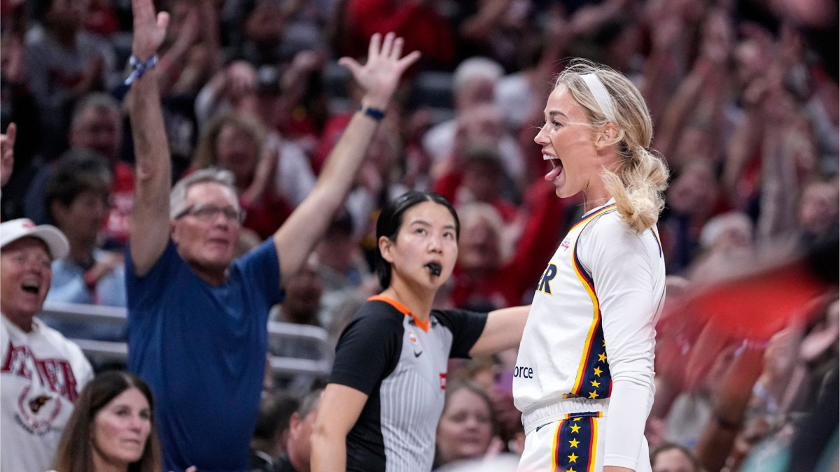 Sophie Cunningham stuns 6-foot-11 Han Xu with incredible block as Indiana beats New York