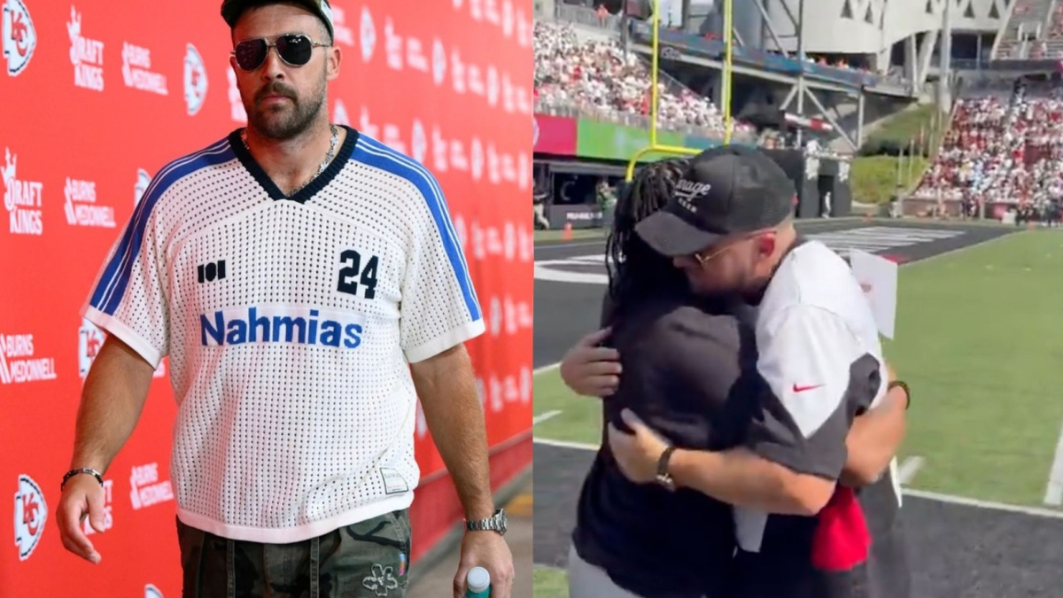 Travis Kelce reunites with former Chiefs teammate Bryan Cook at Cincinnati home opener