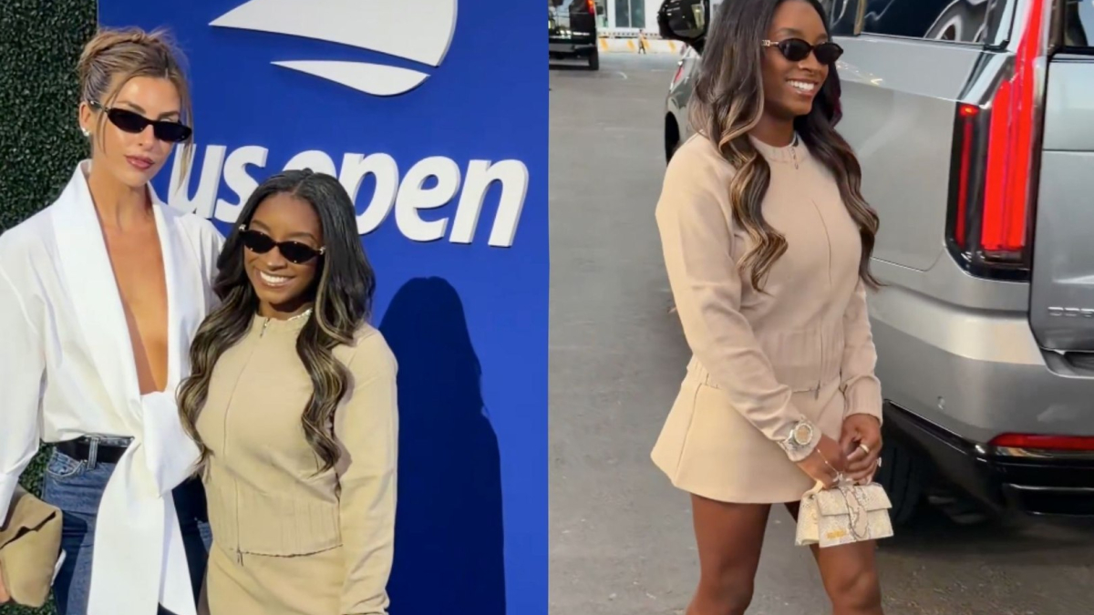 Simone Biles has a close call with wardrobe malfunction at the US Open