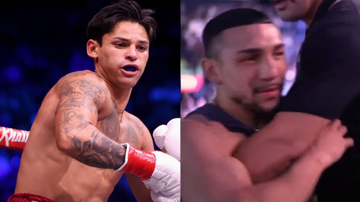 Ryan Garcia calls Teofimo Lopez into the ring after destroying Conor Benn