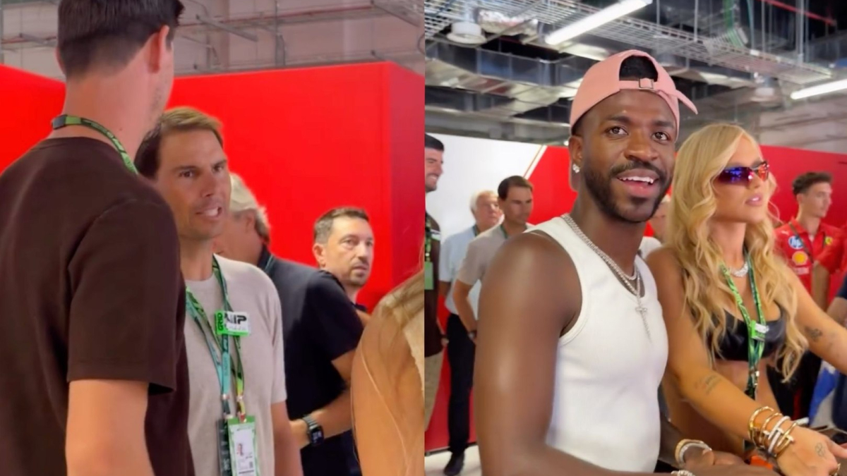 Ferrari’s garage becomes a star-studded hotspot at the Madrid GP