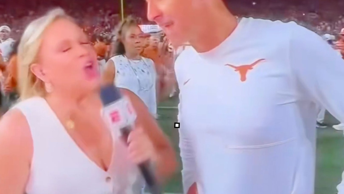 Steve Sarkisian abruptly walks away from ESPN interview after Texas stuns Ohio State