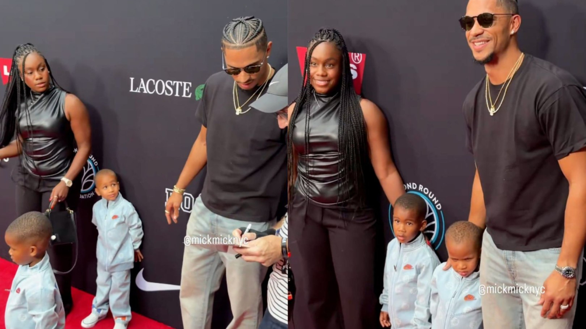 Josh Hart turns Macy’s red carpet into a family moment as his twin sons steal th...