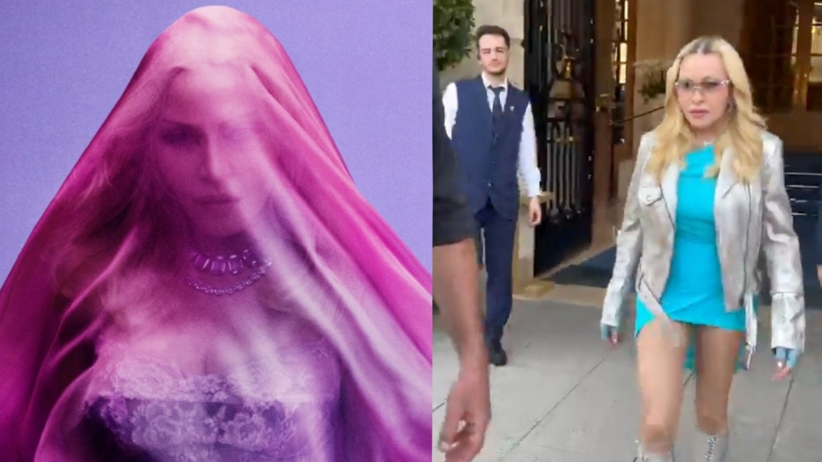 Madonna turns heads in daring blue minidress during Paris night out