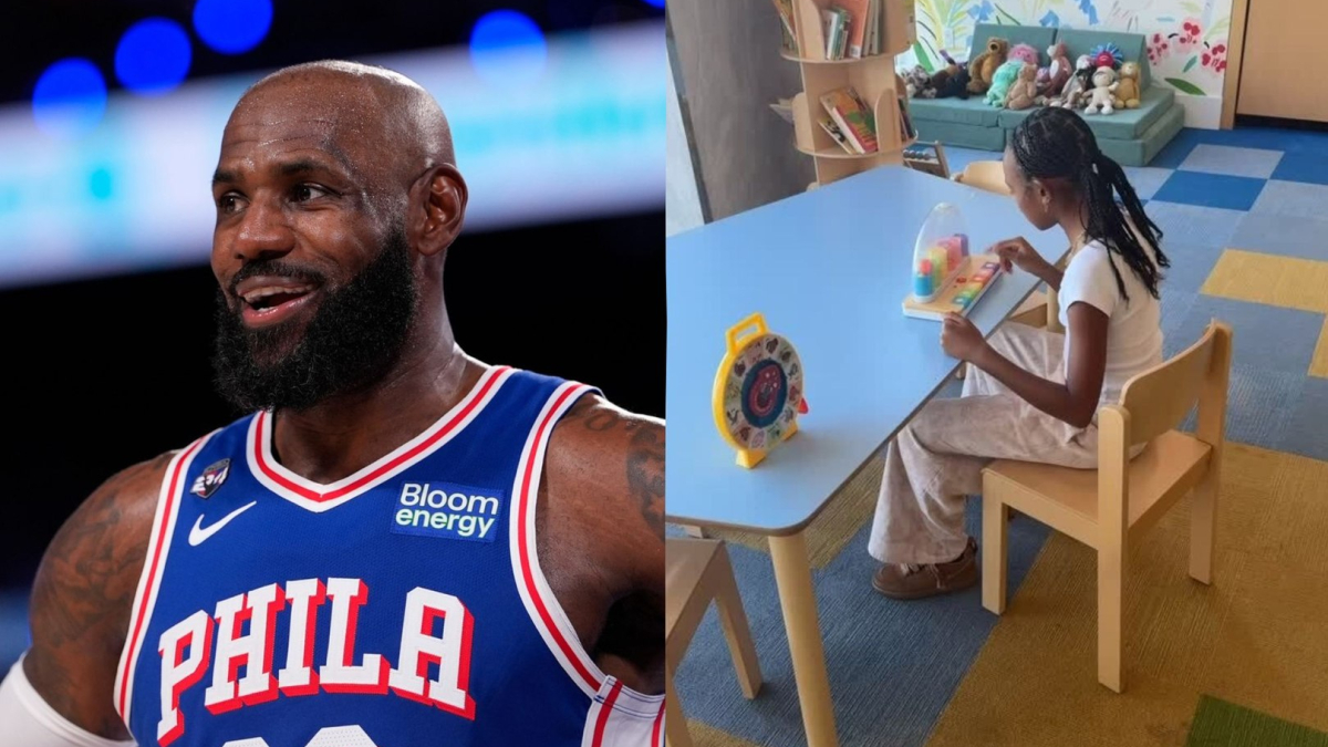 LeBron James can't stop laughing as Zhuri takes on toddler games: “You're 12, not 2”