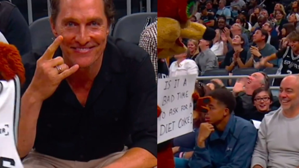 Spurs mascot trolls Matthew McConaughey with a perfect How to Lose a Guy in 10 Days prank