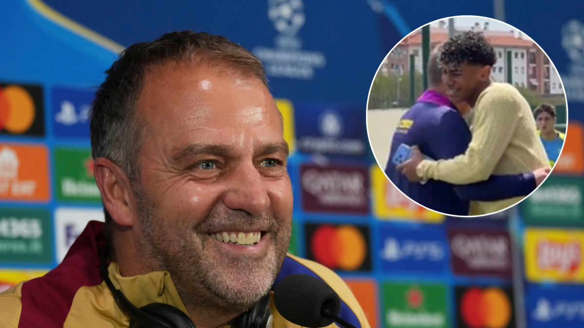 Hansi Flick gives Lamine Yamal a funny nickname during his visit to Barça ahead of the Clásico vs. Real Madrid
