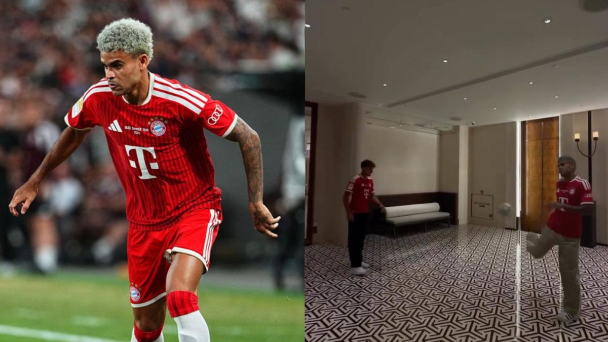 Luis Díaz and Tom Bischof show their soccer magic in a hotel hall