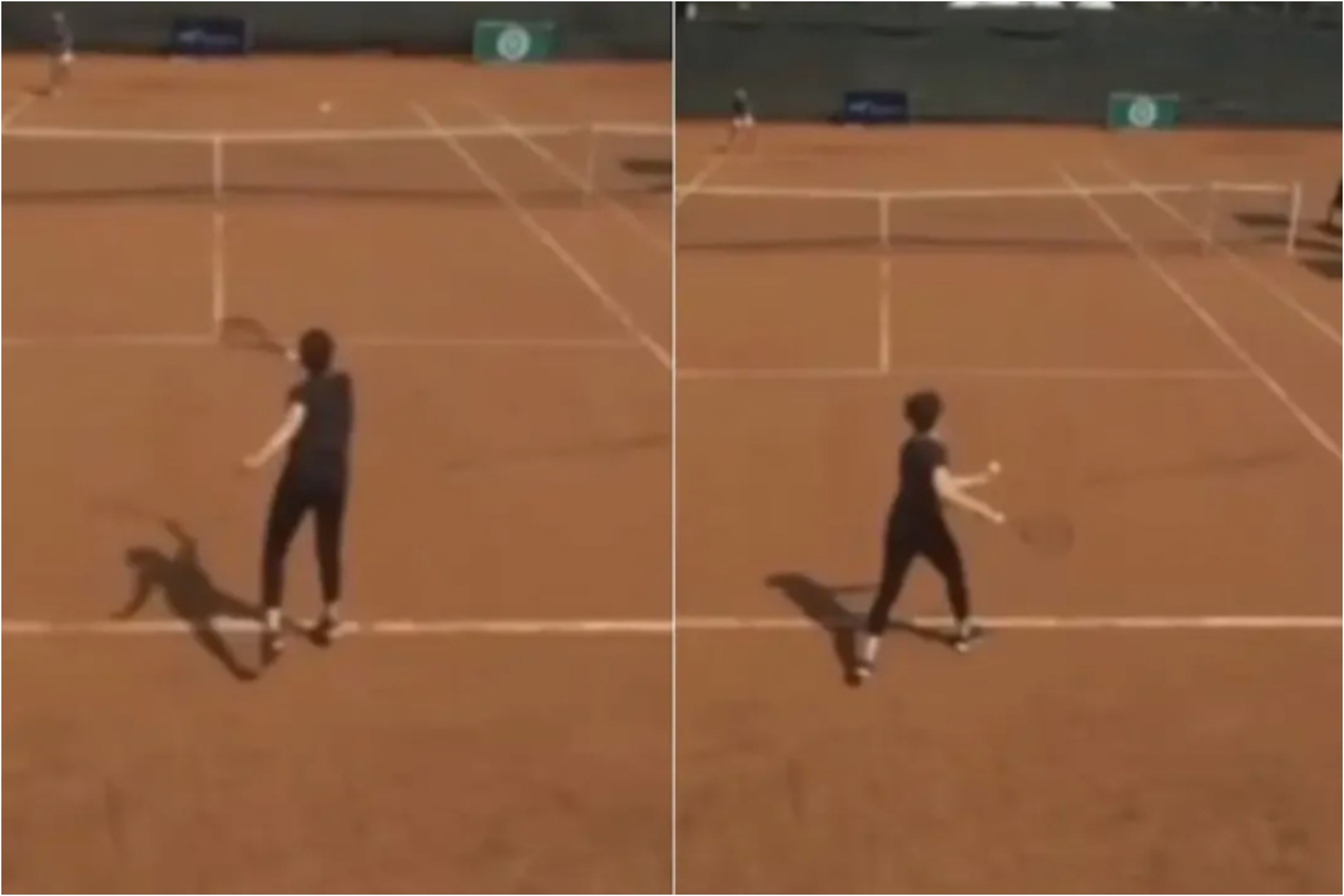 Images of the Egyptian tennis player during her match in Kenya.