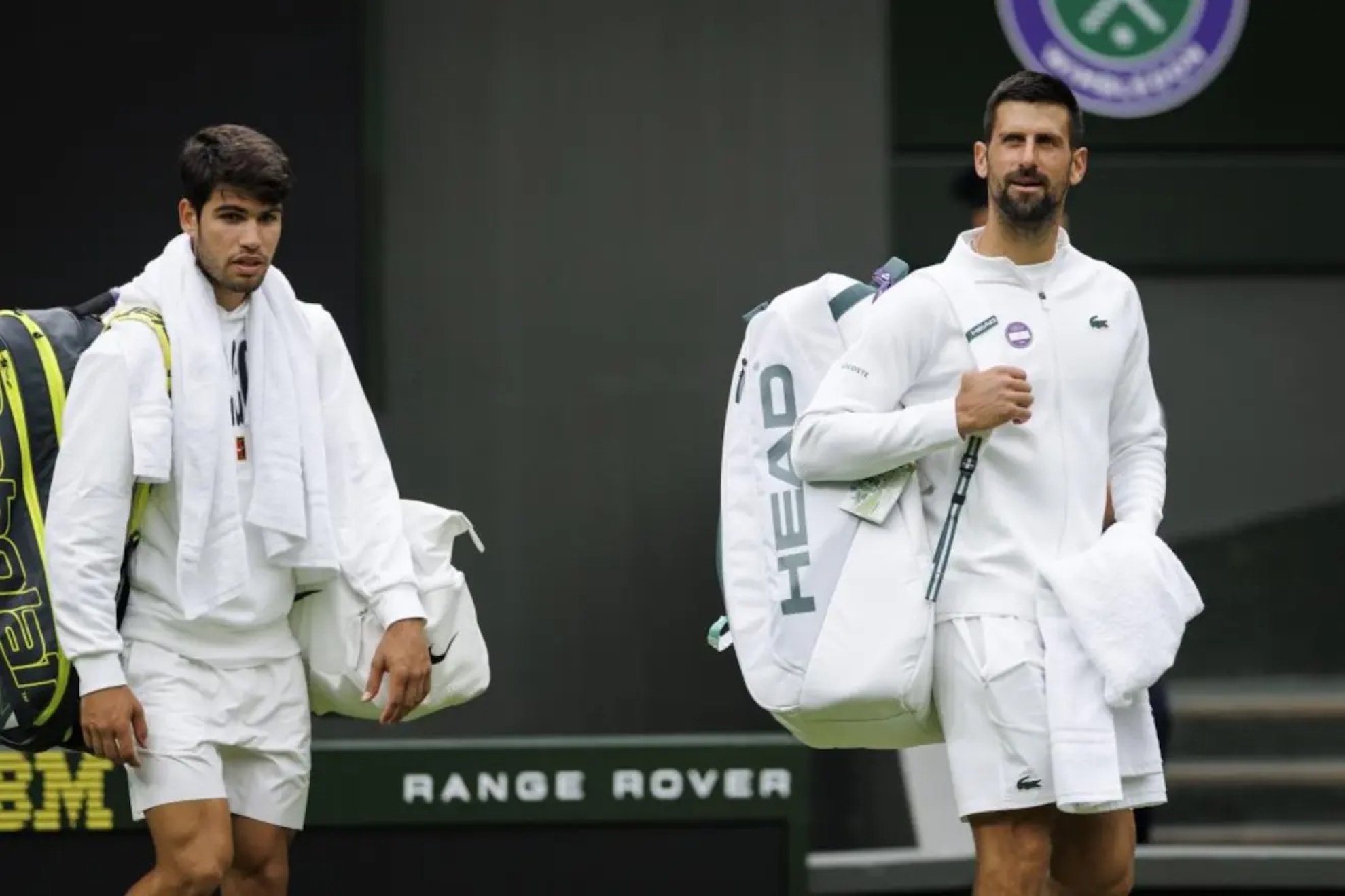 Carlos Alcaraz and Novak Djokovic.
