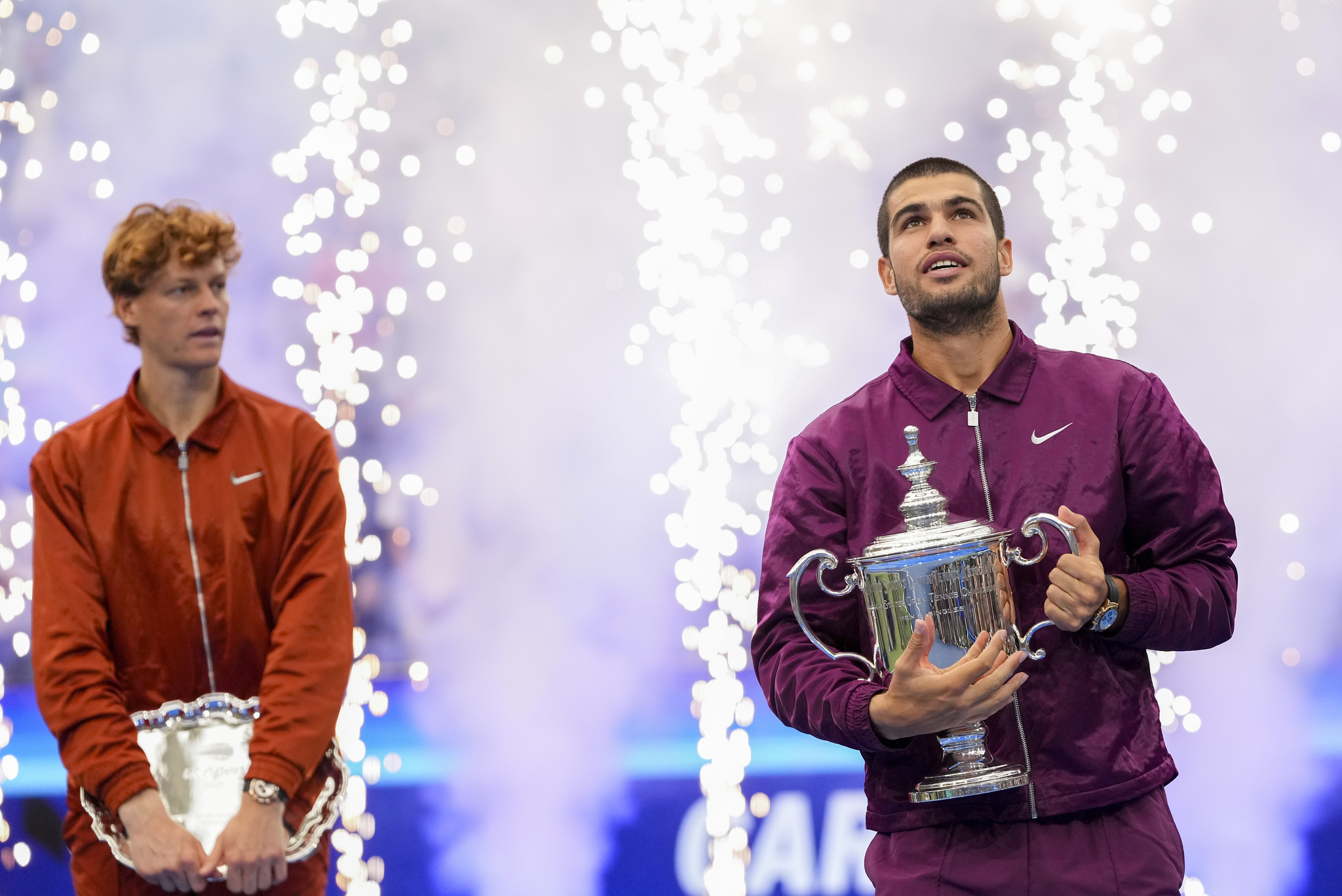 Carlos Alcaraz won the US Open after beating Jannik Sinner. (AP Foto/Kirsty Wigglesworth)