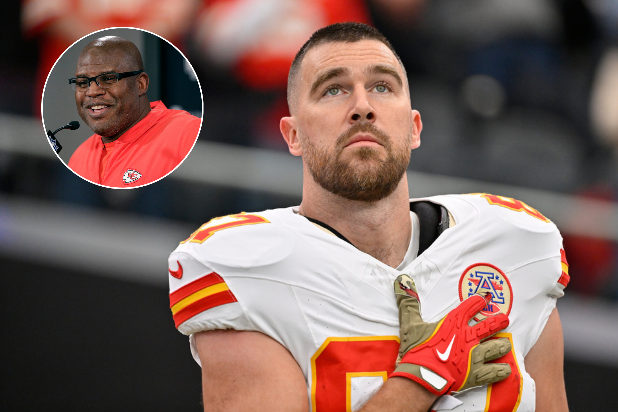 Travis Kelce credits Eric Bieniemy for his decision to play his 14th NFL season.