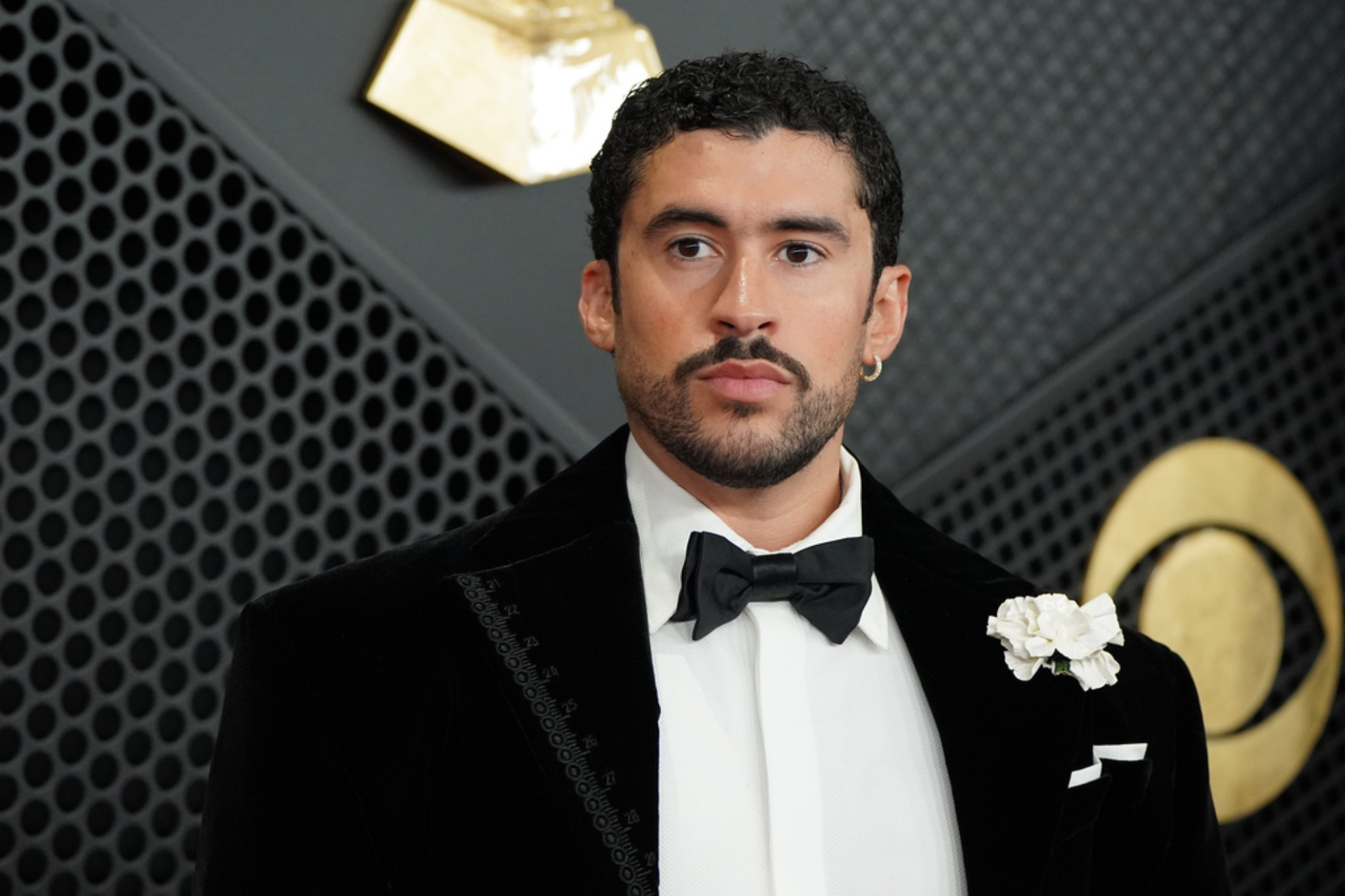 Bad Bunny arrives at the 68th annual Grammy Awards