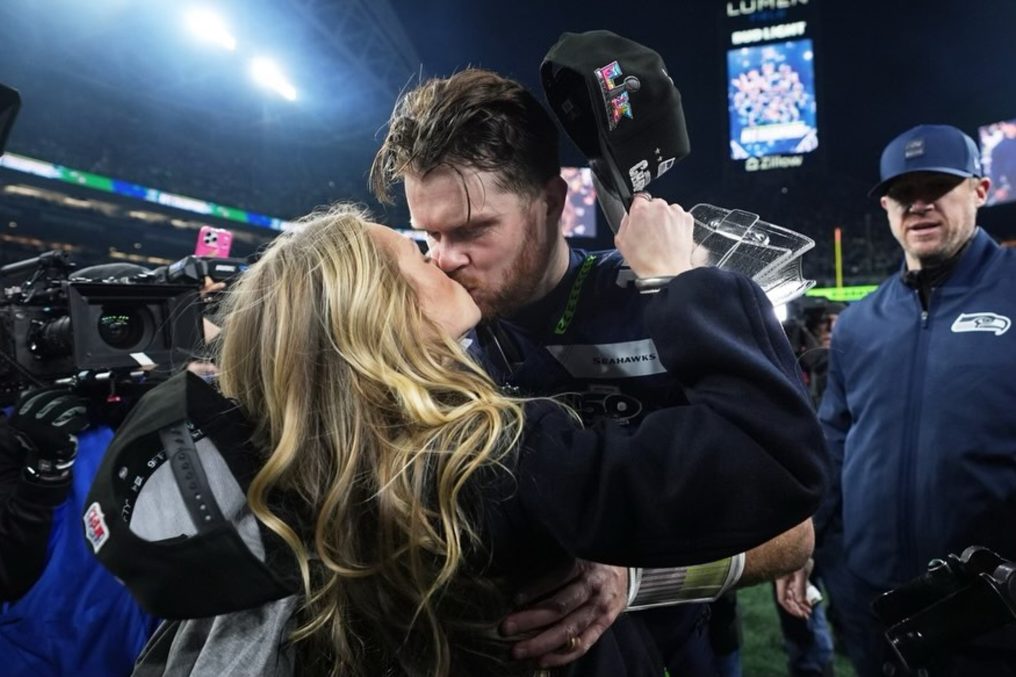 Sam Darnold's fiancée, Katie Hoofnagle, revealed intimate details of her days leading up to the Super Bowl