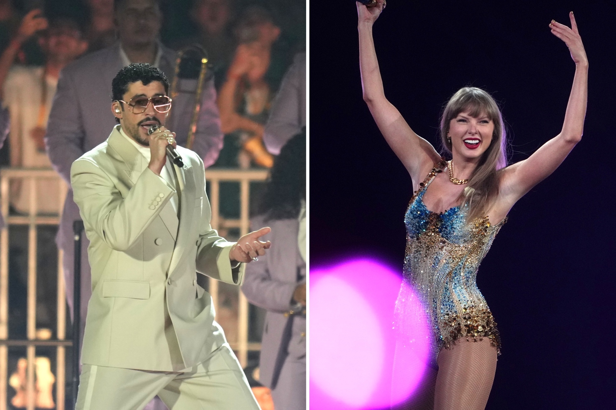 Bad Bunny and Taylor Swift