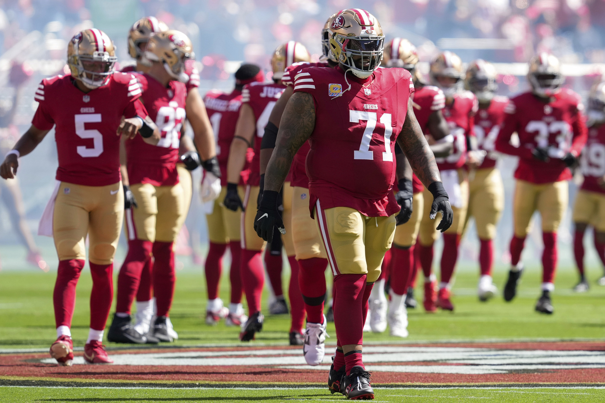 Trent Williams and his San Francisco 49ers' teammates