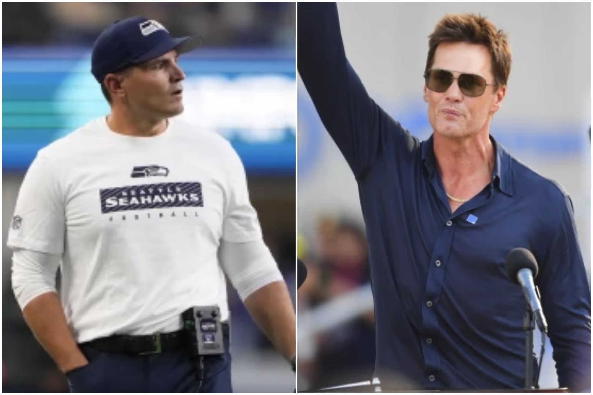 Mike Macdonald and Tom Brady