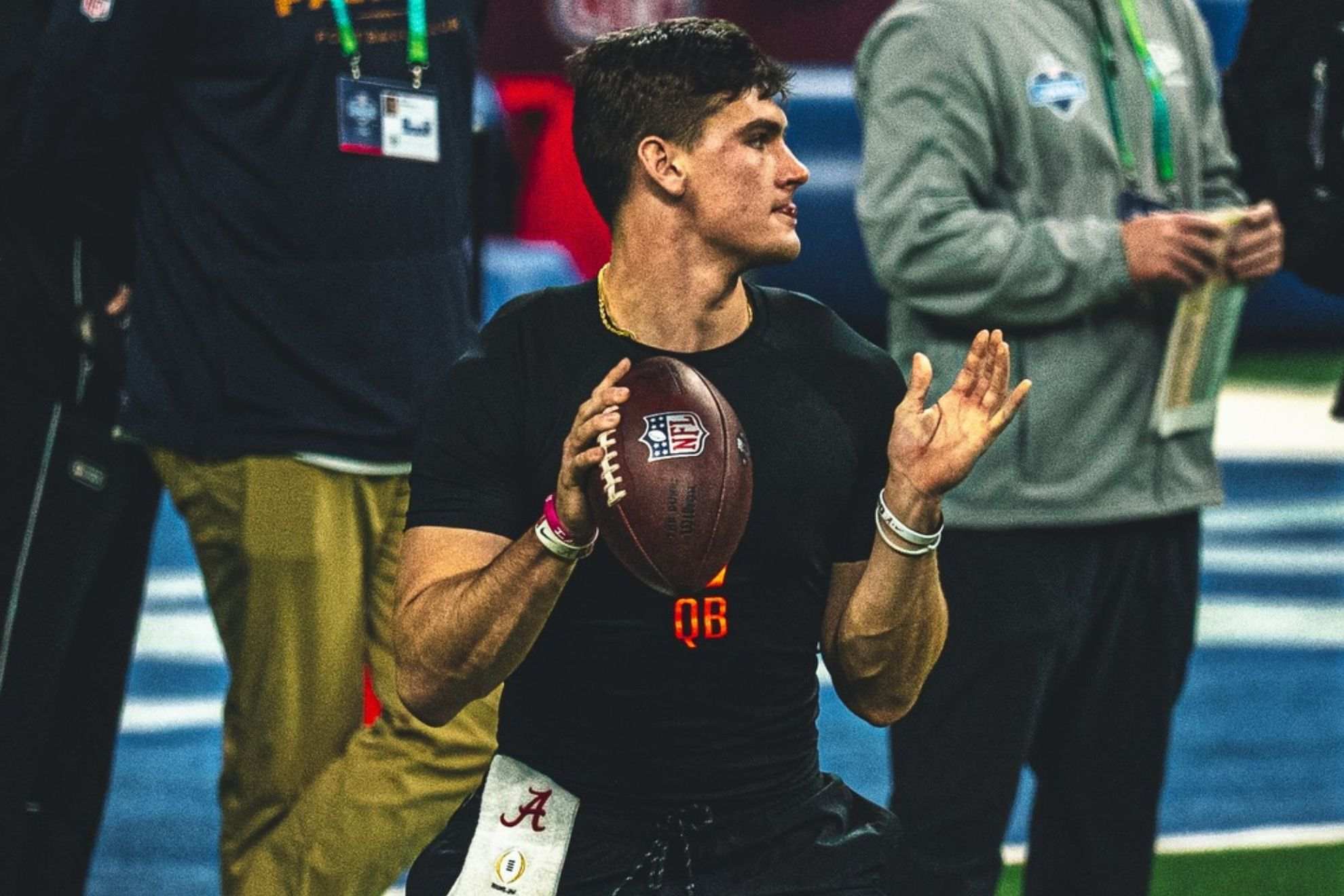 Quarterback Ty Simpson shocks NFL recruiters with deep balls at the Scouting Combine