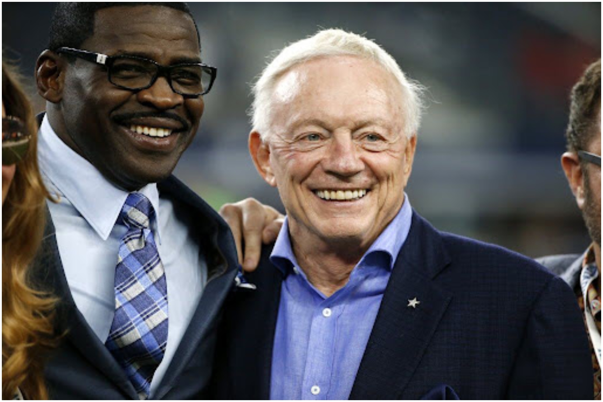Michael Irvin and Jerry Jones