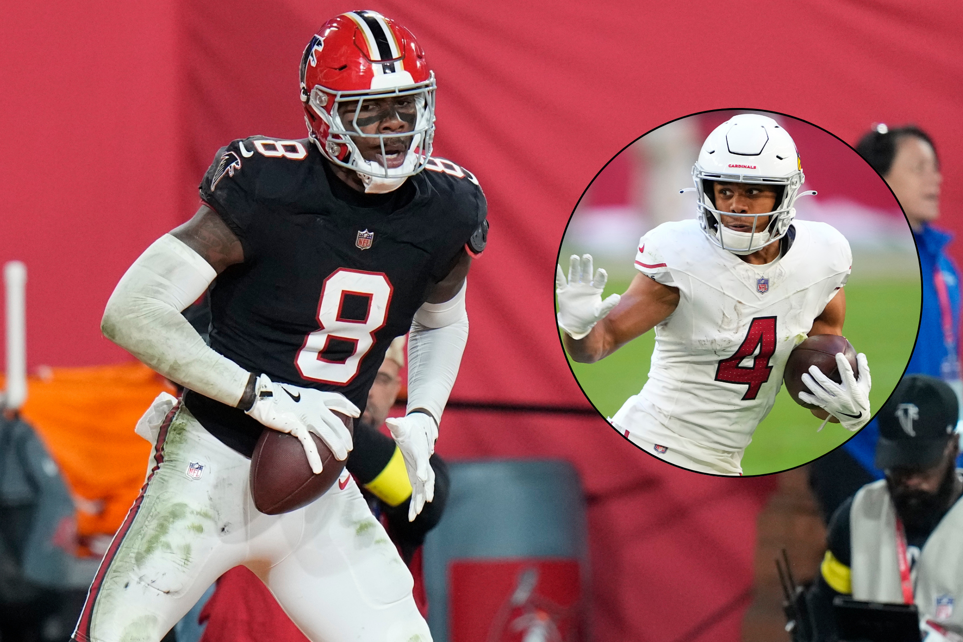 Kyle Pitts and Rondale Moore were teammates on the Atlanta Falcons leading up to the 2024 regular season.