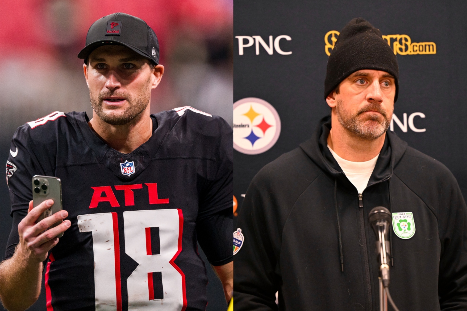The Steelers are targeting Kirk Cousins to replace Aaron Rodgers.