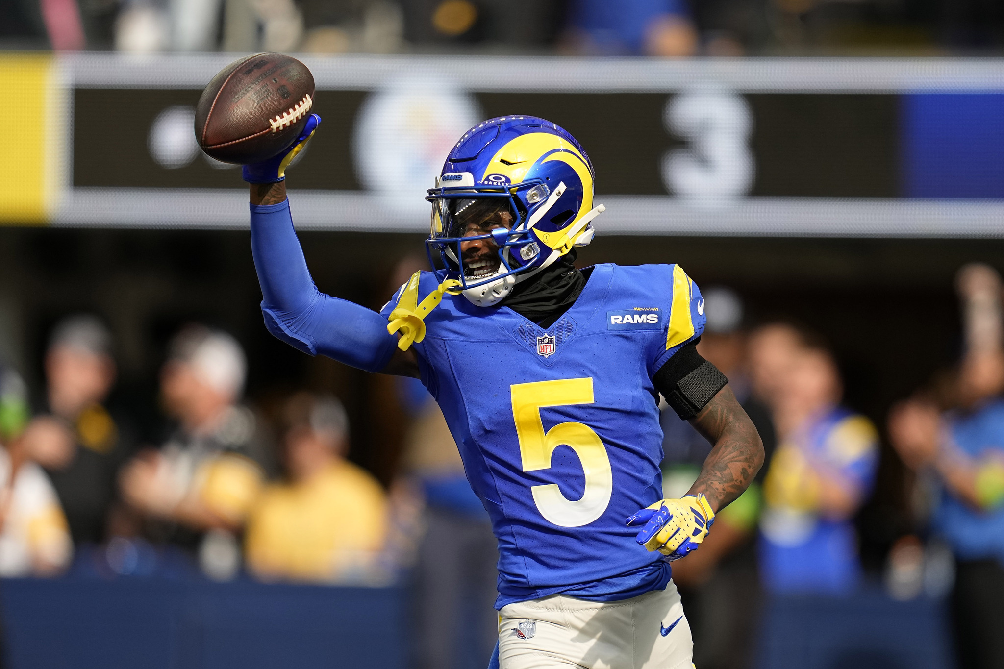 Tutu Atwell with the Rams