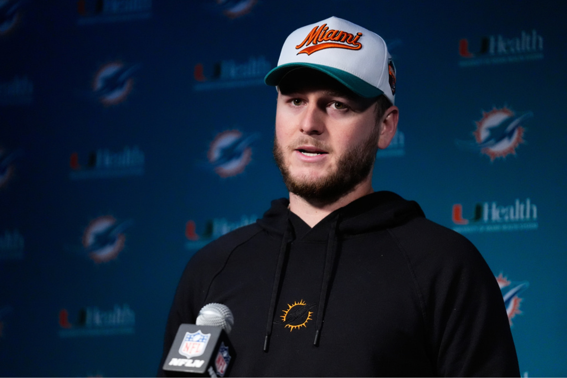 Miami Dolphins quarterback Quinn Ewers