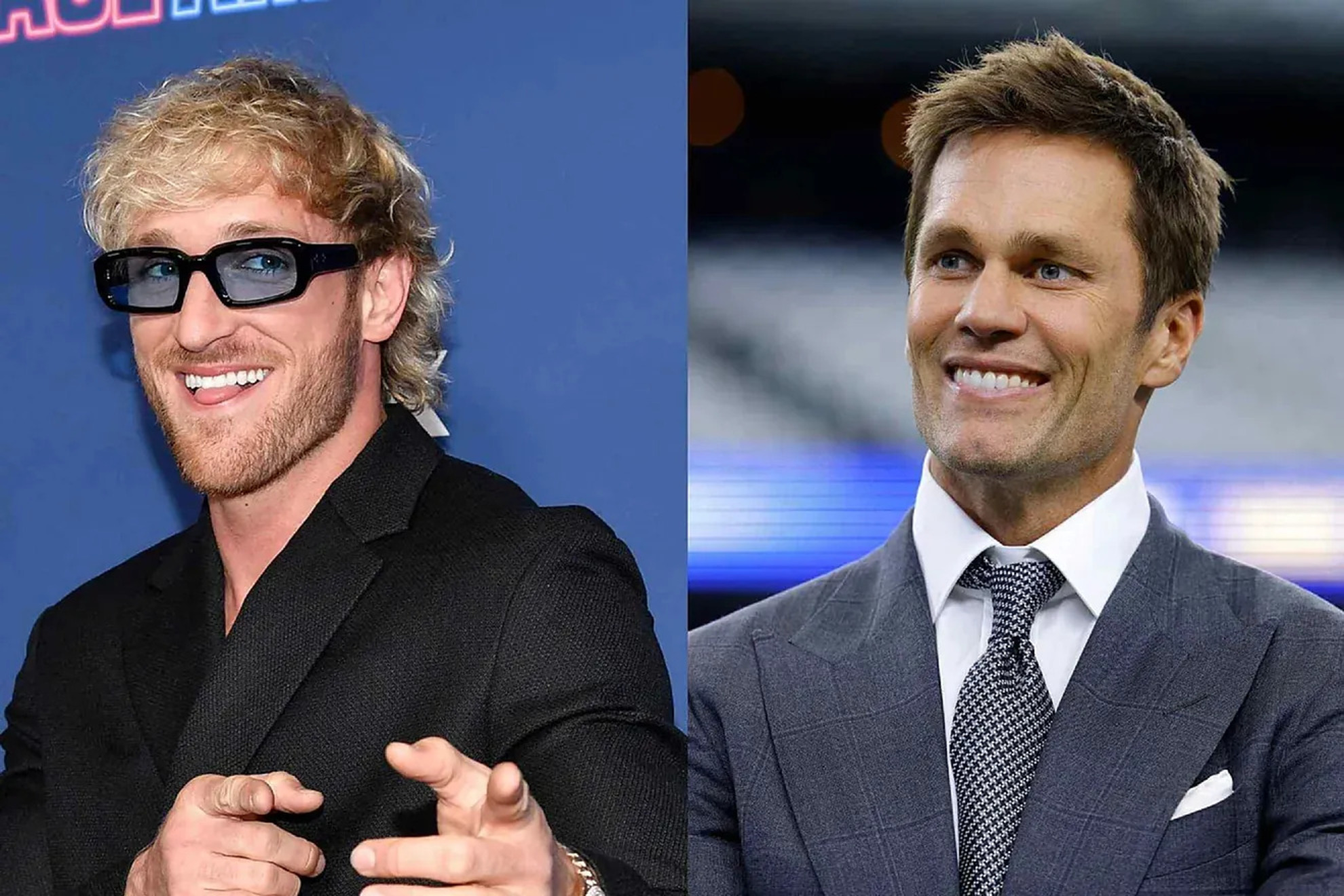 Logan Paul and Tom Brady