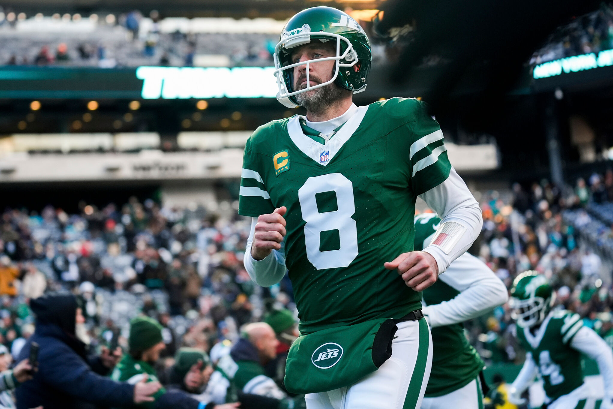 Rodgers with the Jets
