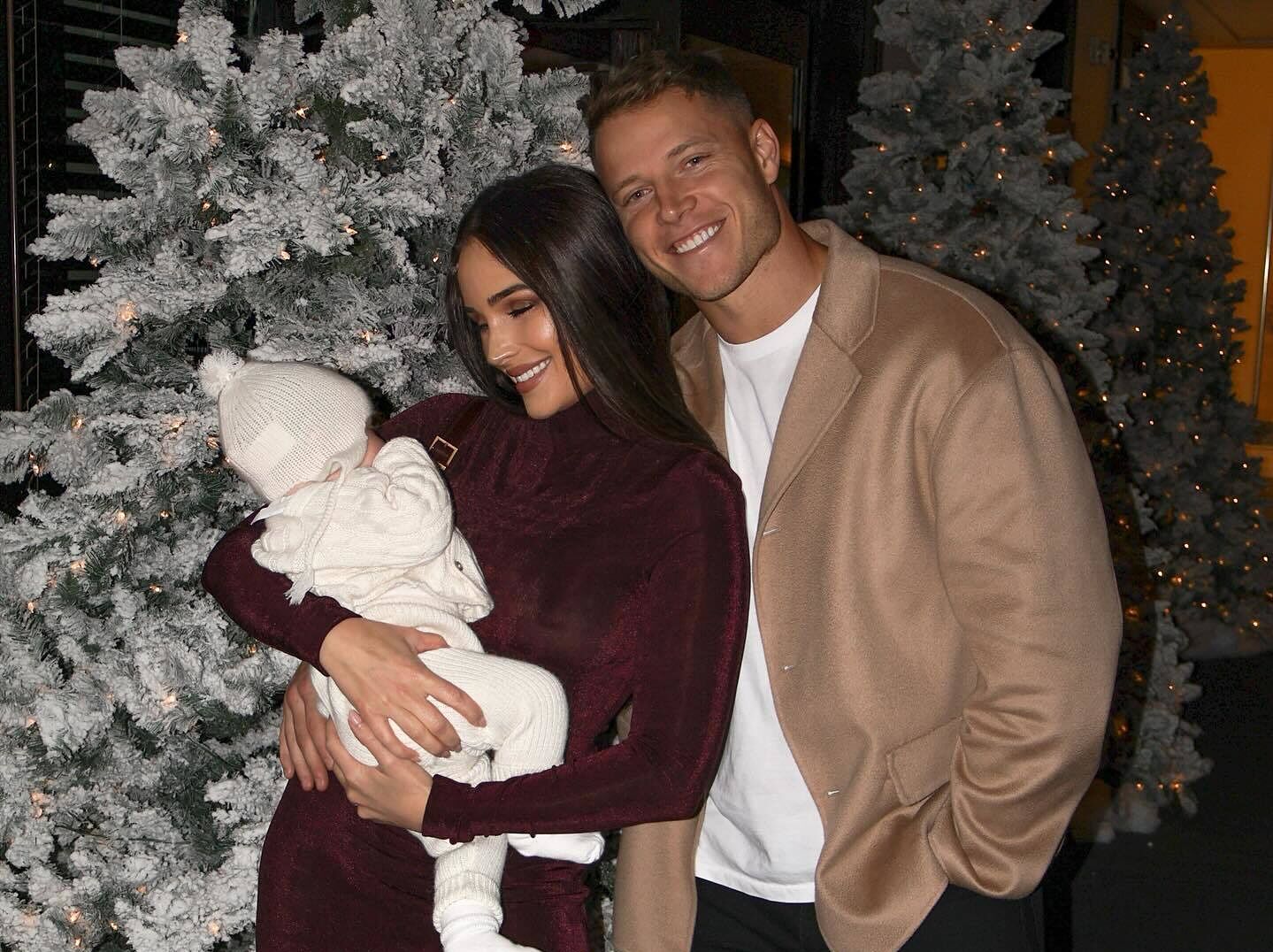 Olivia Culpo, Christian McCaffrey and daughter Colette