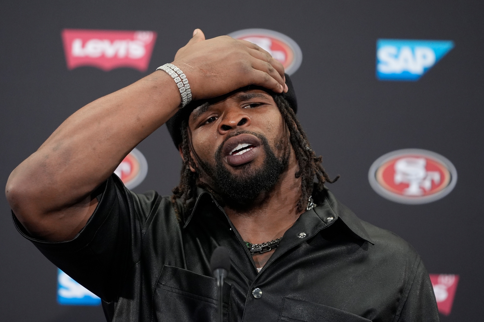 The San Francisco 49ers' Dre Greenlaw LAPRESSE