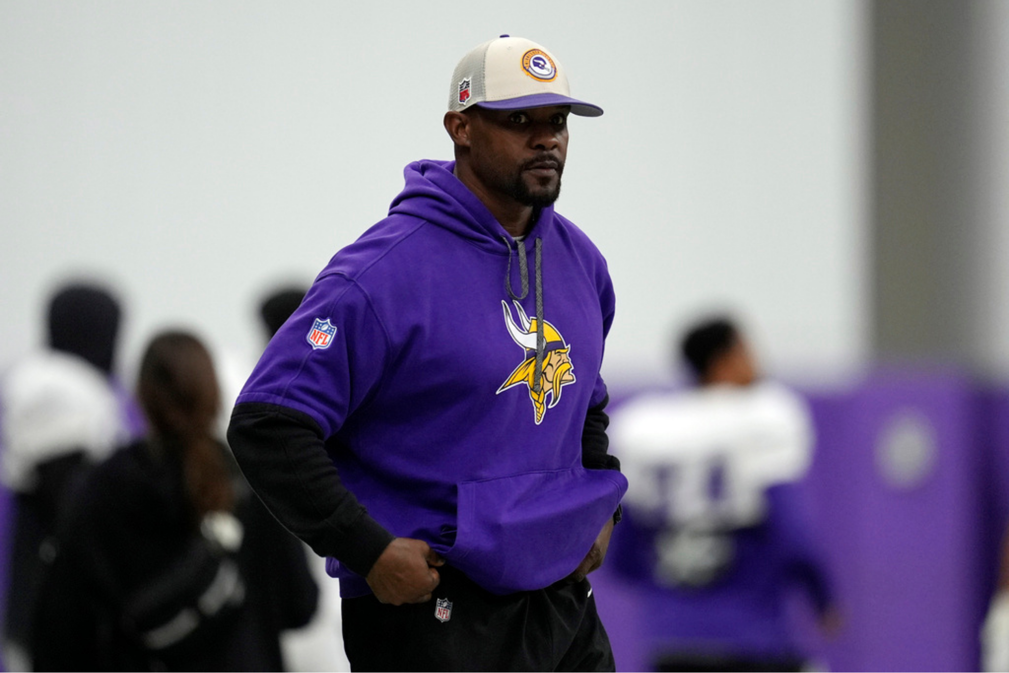 Minnesota Vikings defensive coordinator Brian Flores