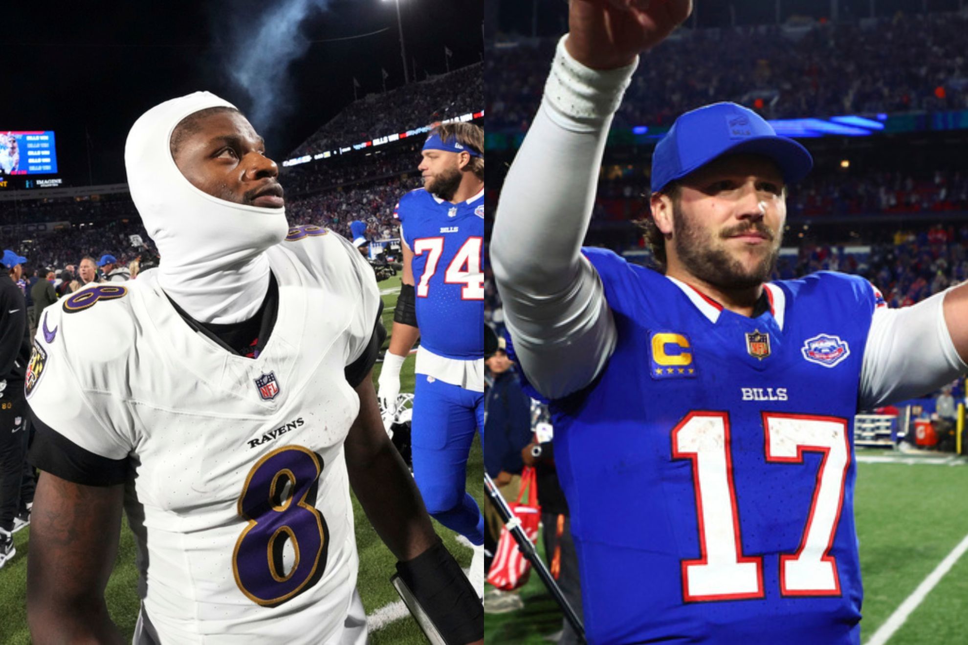 Josh Allen demonstrates his MVP status giving Lamar Jackson a lesson on Sunday night