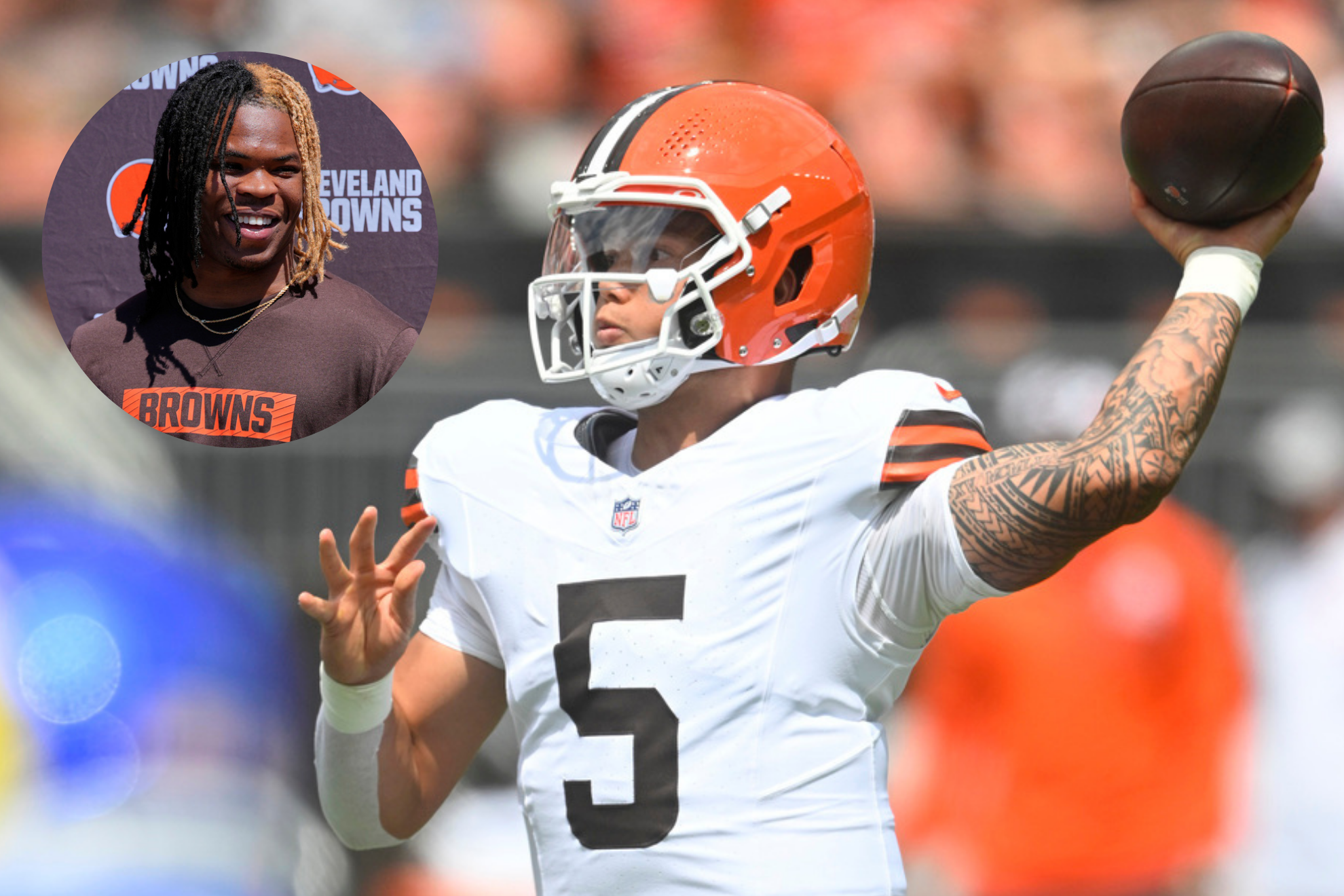 Dillon Gabriel earns support and praises from teammate and rookie Quinshon Judkins