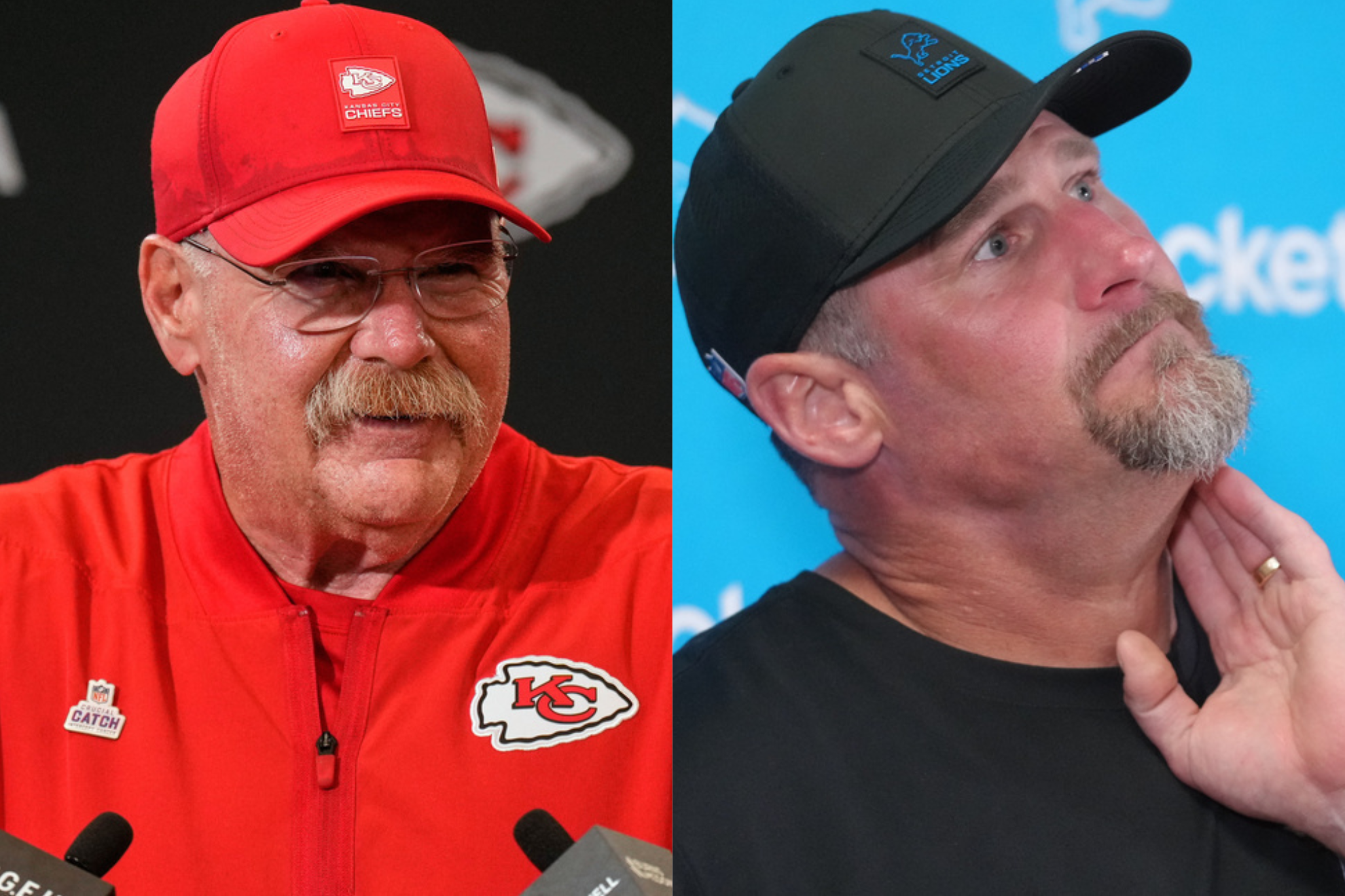 Andy Reid's Kansas City Chiefs benefitted from a touchdown being overturned in their win over Dan Campbell's Detroit Lions.