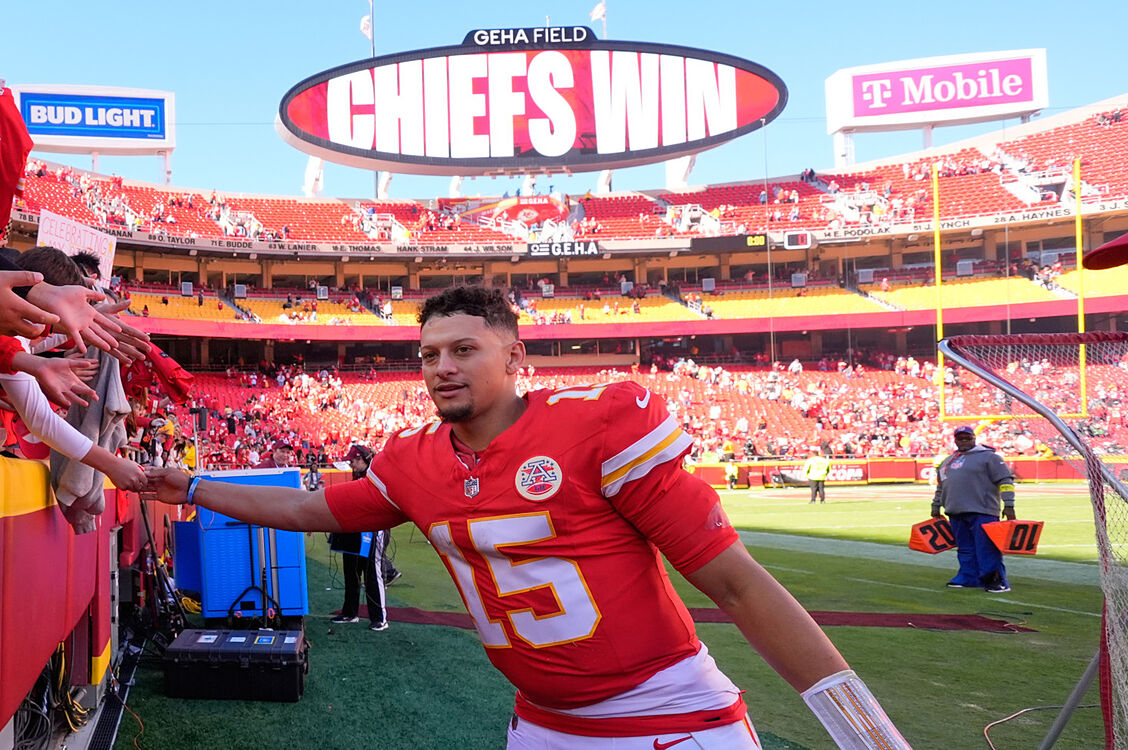 Patrick Mahomes has his Kansas City Chiefs with a 4-3 record and playing very good football.