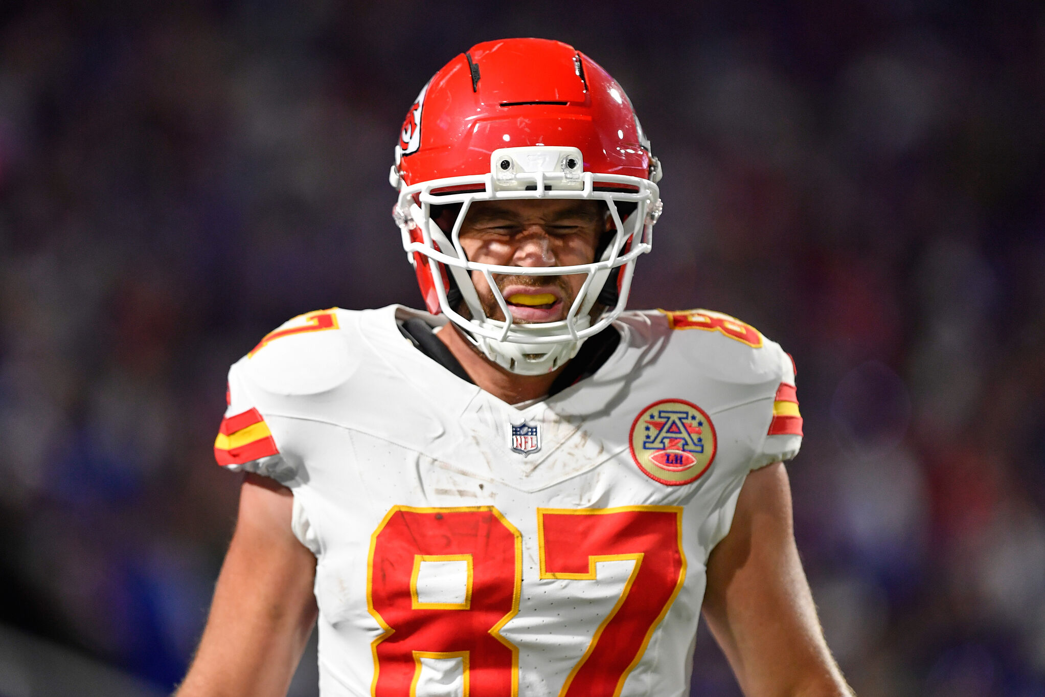 Travis Kelce in Chiefs action.