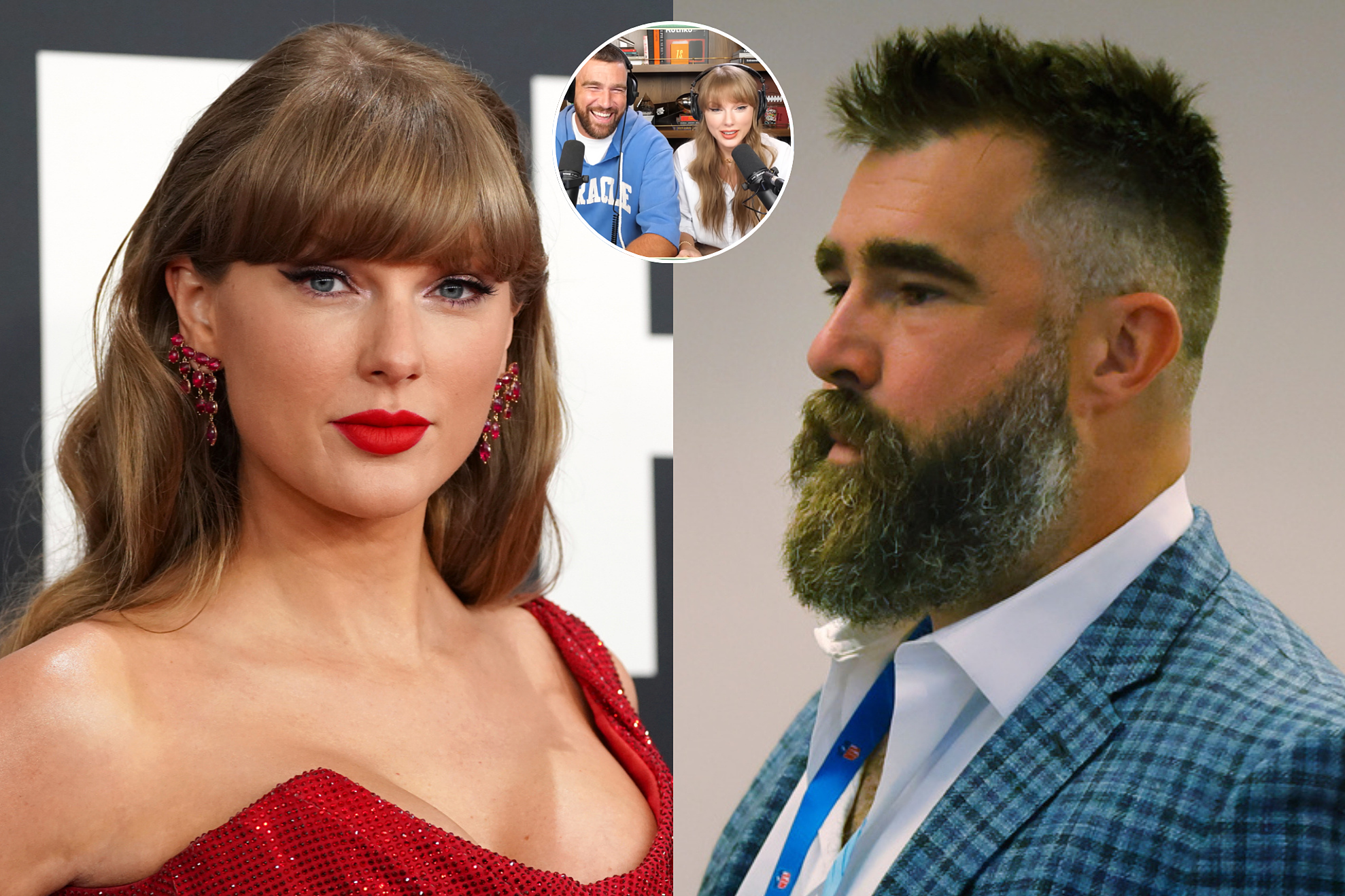 Jason Kelce credits Travis' fiancée for his interviewing skills: "Anybody could have done a good job interviewing Taylor Swift"