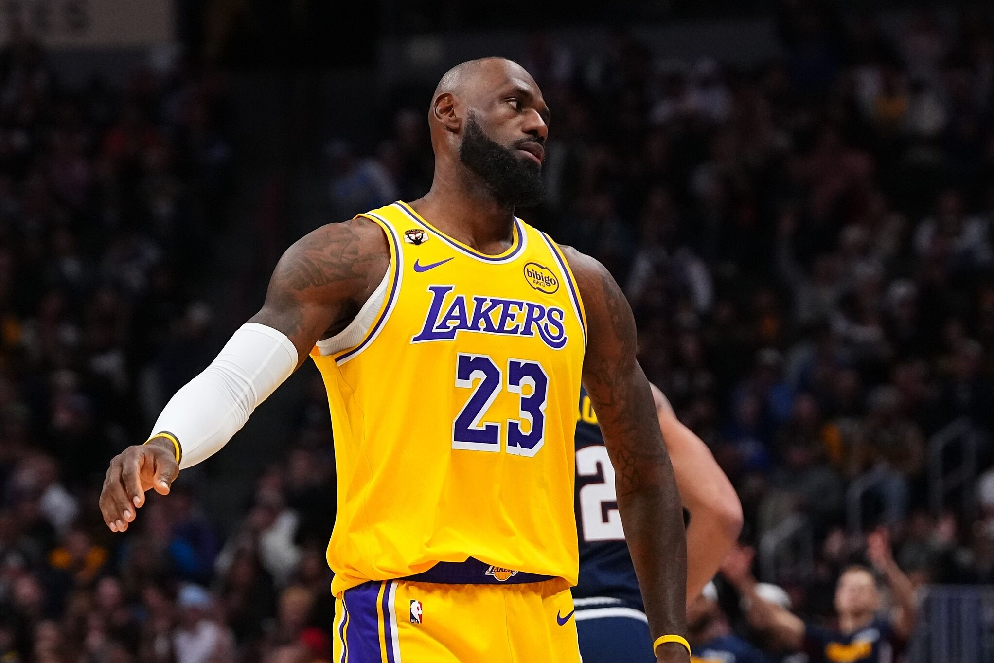 LeBron James with the Lakers.