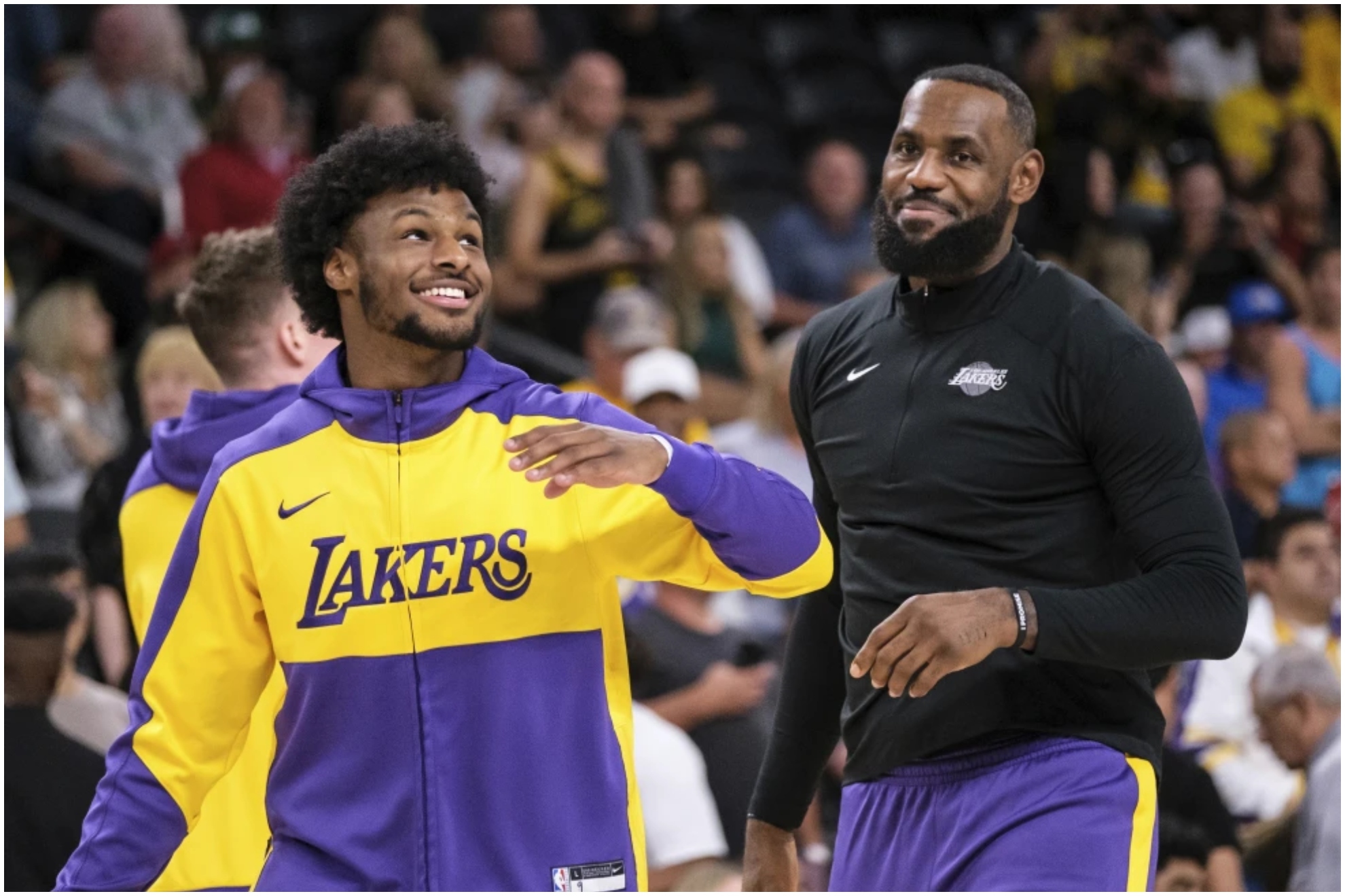 Bronny and LeBron James