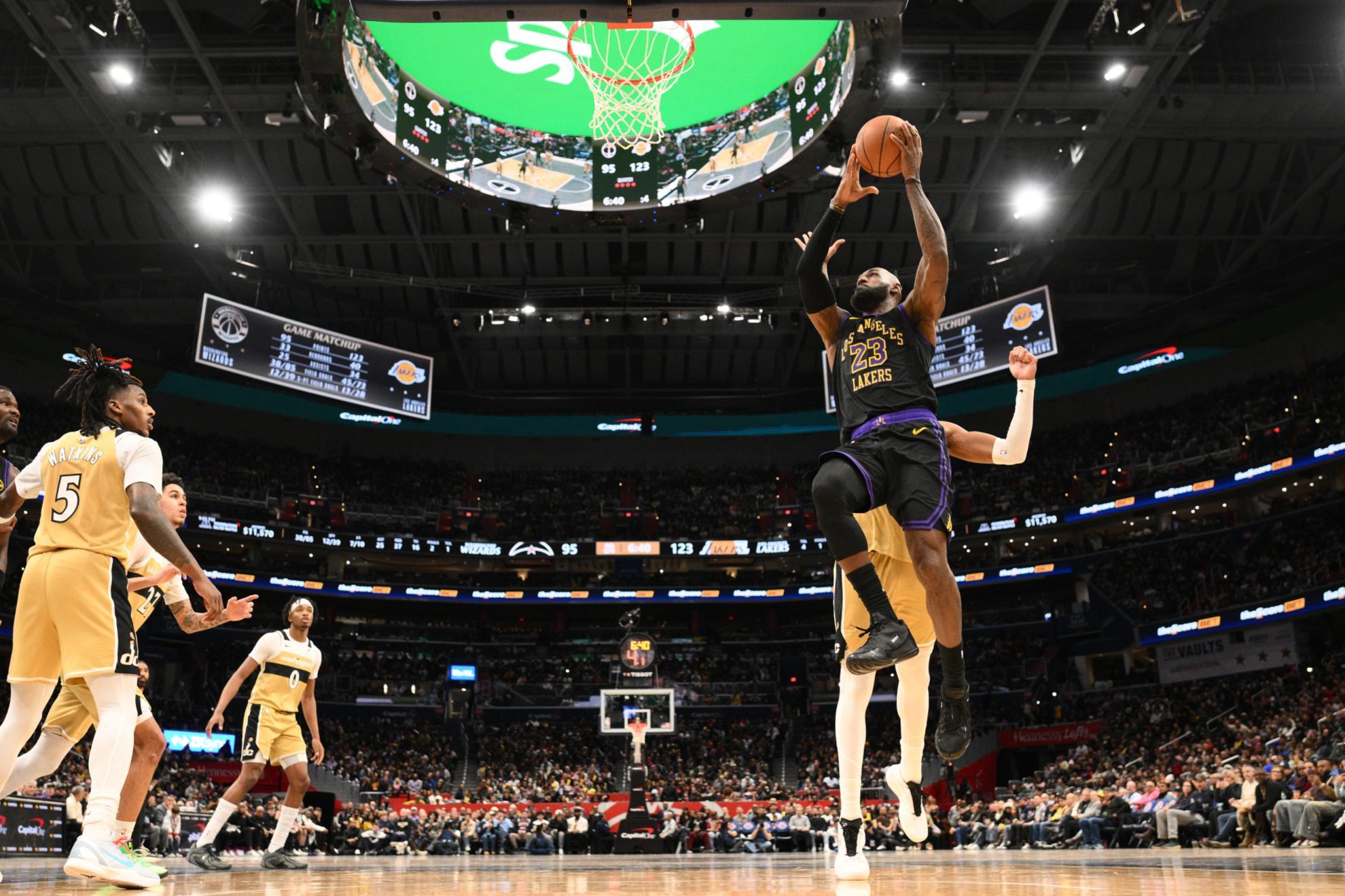 After a highlight performance, LeBron ends speculation about joining the NBA's Slam Dunk Contest.