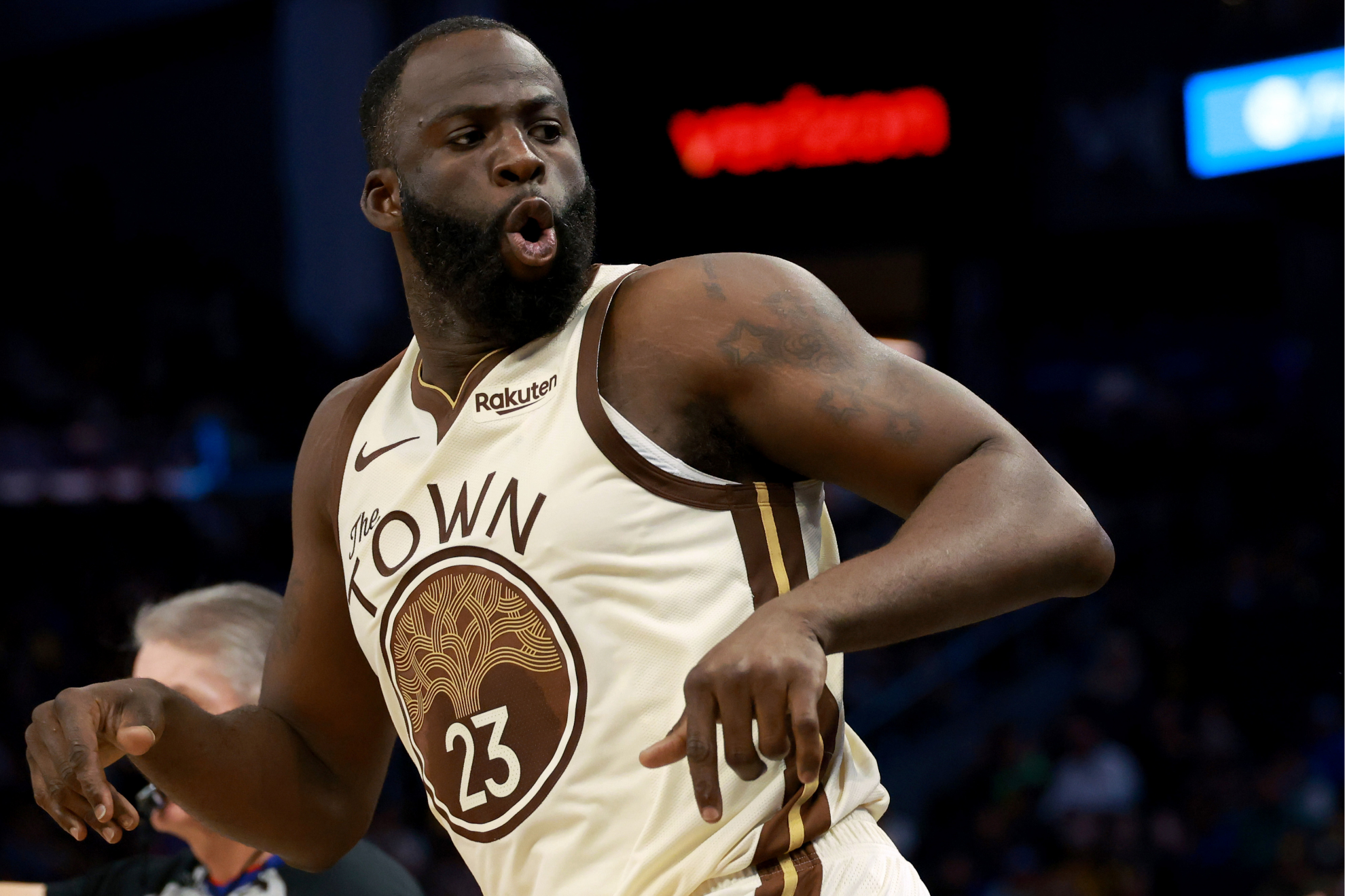 Golden State Warriors forward Draymond Green celebrates after scoring