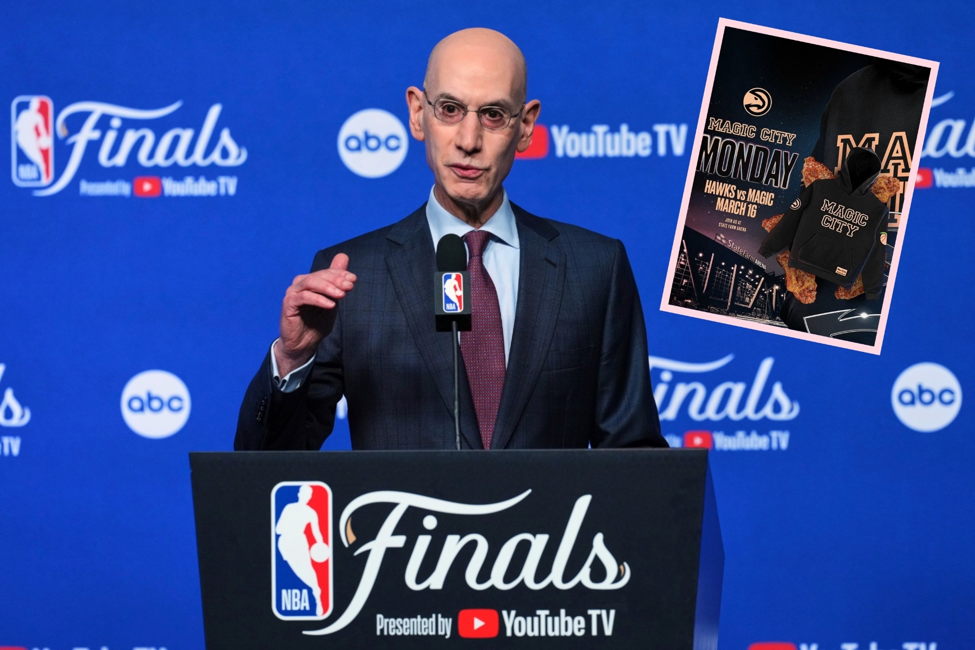 NBA Commissioner Adam Silver canceled Atlanta Hawks' Magic City promotion.